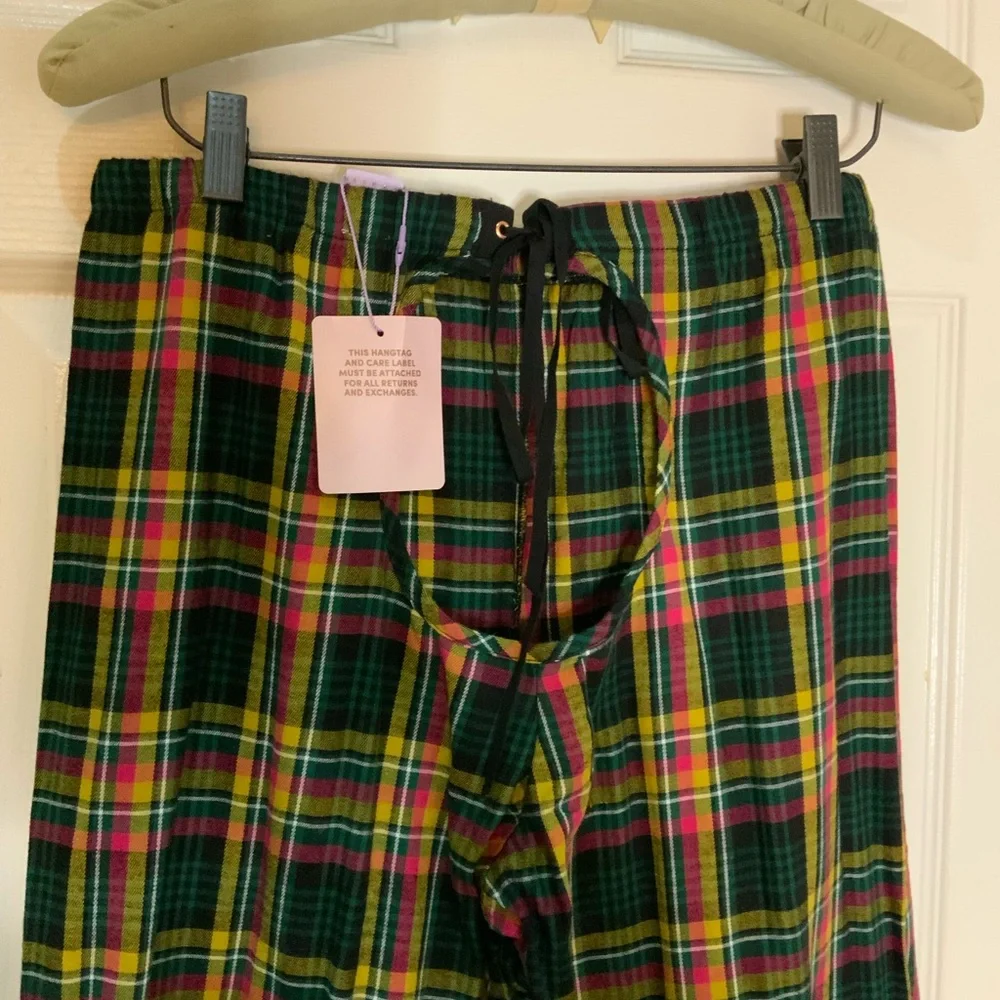 Savage Fenty By Rihanna Sleepwear Tied Up Tartan Open Back Pants Plaid M NWT - Picture 3 of 7
